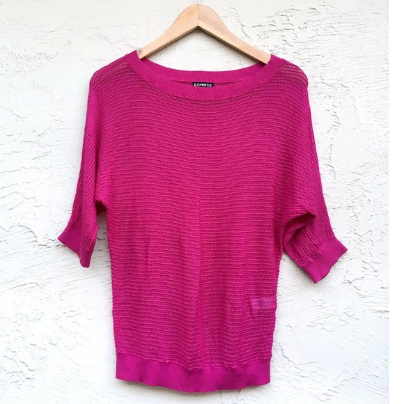Express Open Weave Dolman Sleeve Sweater (XS) - Picture 2 of 5